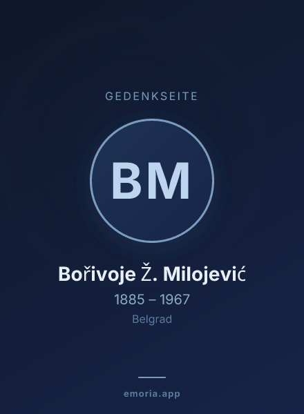 Gedenkportrait von Bořivoje Ž. Milojević