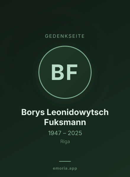 Gedenkportrait von Borys Leonidowytsch Fuksmann