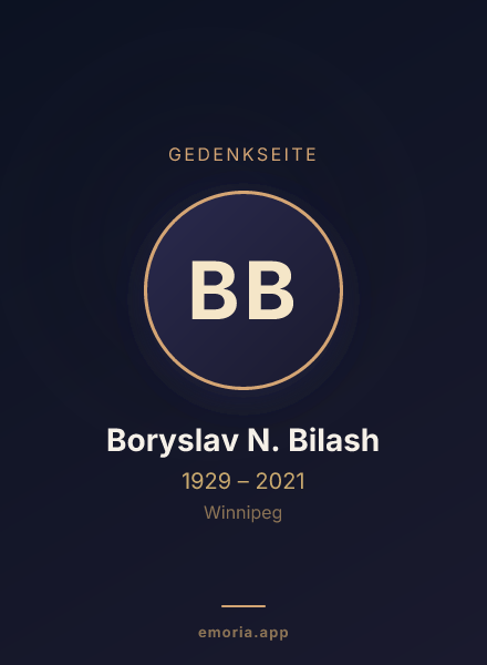 Gedenkportrait von Boryslav N. Bilash