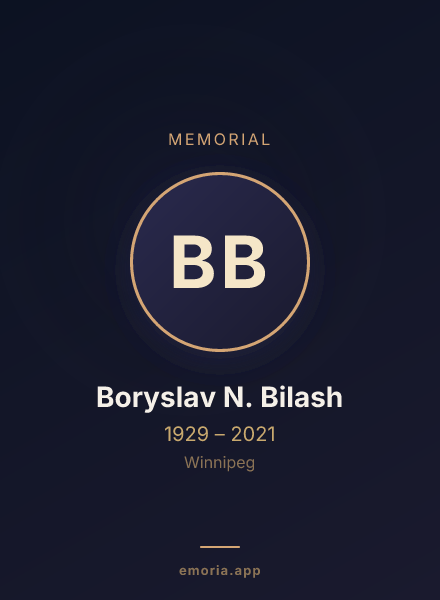 Memorial portrait of Boryslav N. Bilash