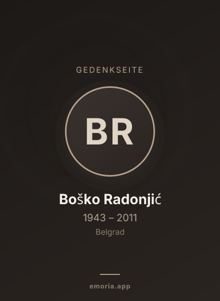 Gedenkportrait von Boško Radonjić