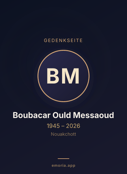 Gedenkportrait von Boubacar Ould Messaoud