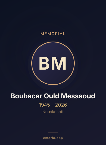 Memorial portrait of Boubacar Ould Messaoud