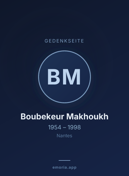 Gedenkportrait von Boubekeur Makhoukh