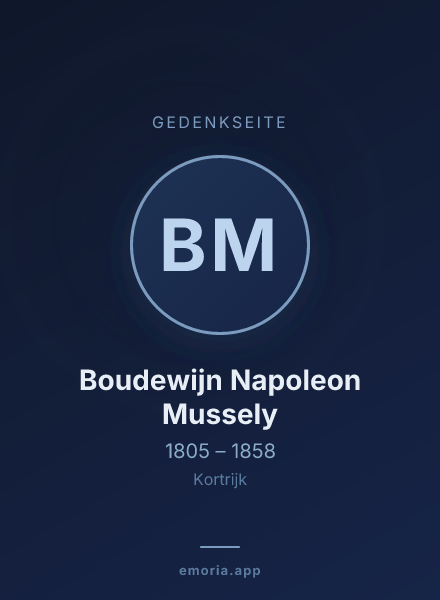 Gedenkportrait von Boudewijn Napoleon Mussely