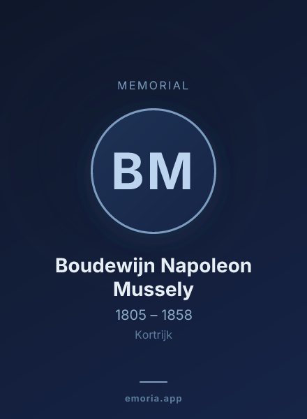 Memorial portrait of Boudewijn Napoleon Mussely