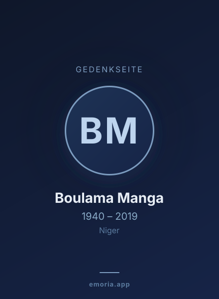 Gedenkportrait von Boulama Manga