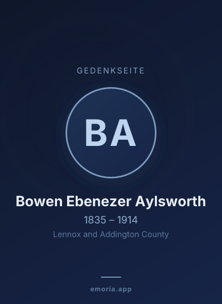 Gedenkportrait von Bowen Ebenezer Aylsworth