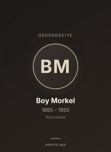 Gedenkportrait von Boy Morkel