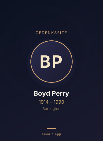 Gedenkportrait von Boyd Perry