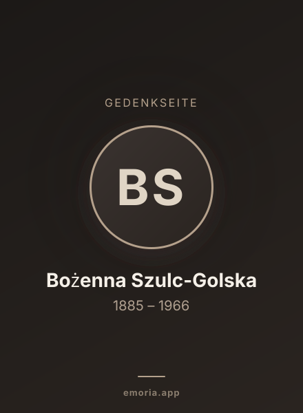 Gedenkportrait von Bożenna Szulc-Golska