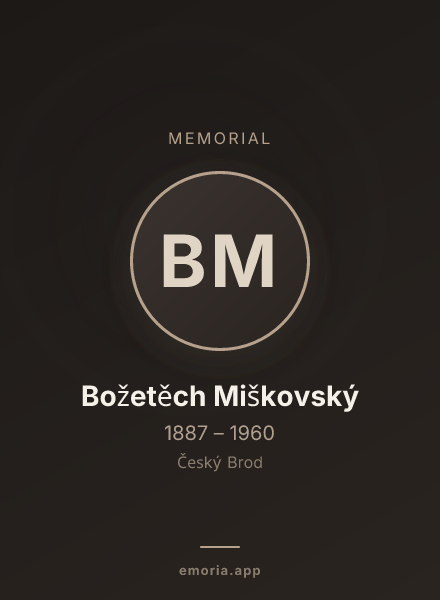 Memorial portrait of Božetěch Miškovský