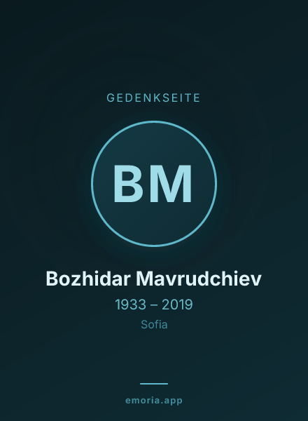 Gedenkportrait von Bozhidar Mavrudchiev