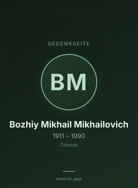 Gedenkportrait von Bozhiy Mikhail Mikhailovich
