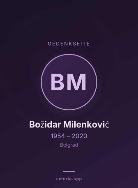 Gedenkportrait von Božidar Milenković