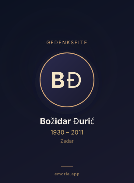 Gedenkportrait von Božidar Đurić