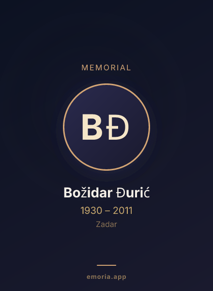 Memorial portrait of Božidar Đurić
