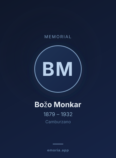 Memorial portrait of Božo Monkar