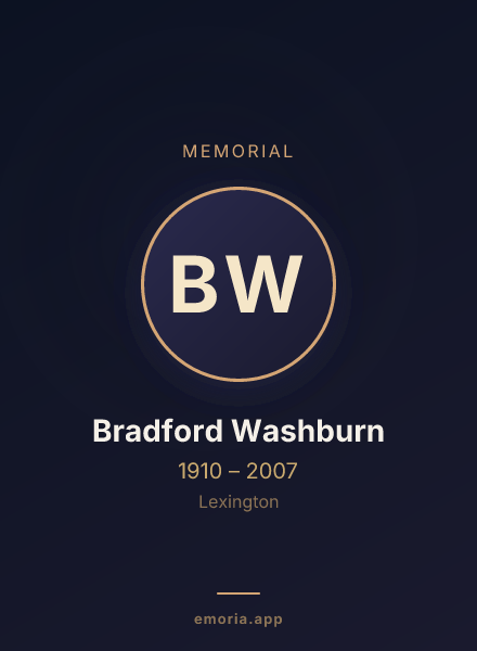 Memorial portrait of Bradford Washburn