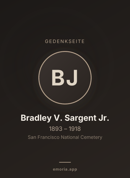 Gedenkportrait von Bradley V. Sargent Jr.