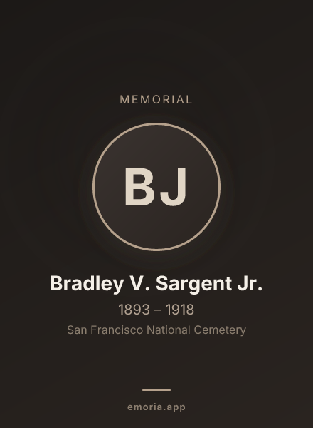 Memorial portrait of Bradley V. Sargent Jr.