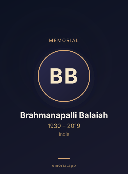 Memorial portrait of Brahmanapalli Balaiah