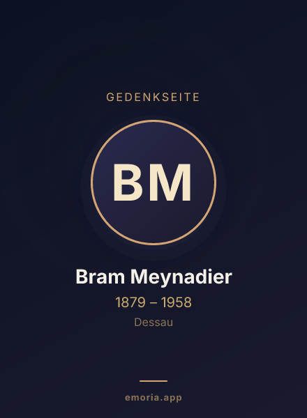 Gedenkportrait von Bram Meynadier
