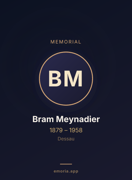 Memorial portrait of Bram Meynadier