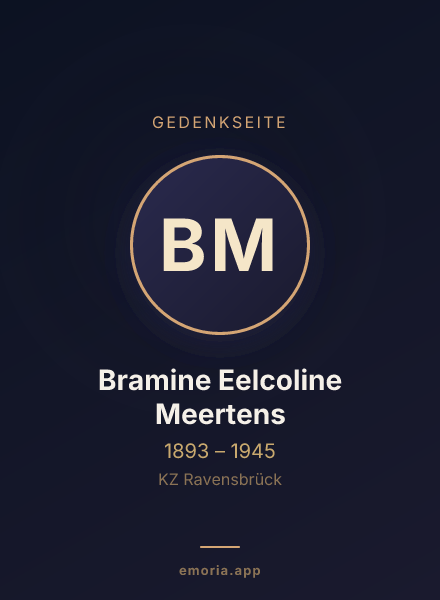 Gedenkportrait von Bramine Eelcoline Meertens