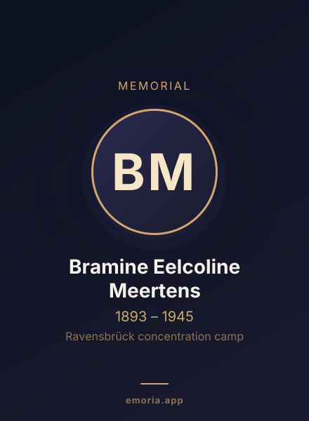Memorial portrait of Bramine Eelcoline Meertens