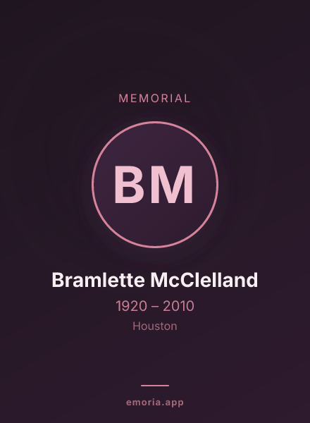 Memorial portrait of Bramlette McClelland