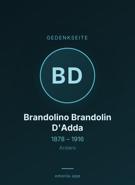Gedenkportrait von Brandolino Brandolin D'Adda