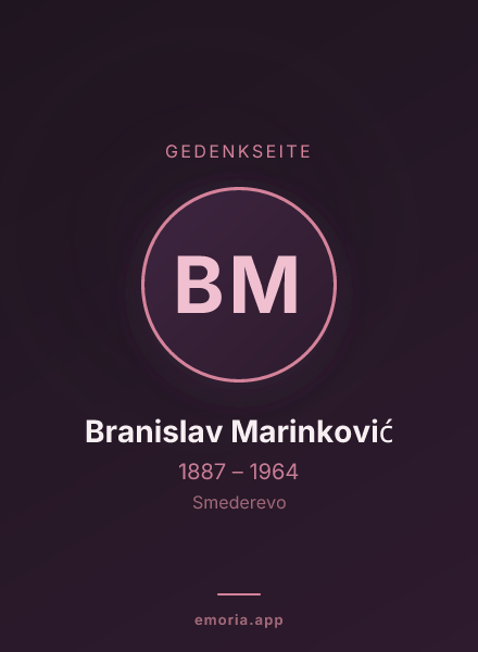 Gedenkportrait von Branislav Marinković