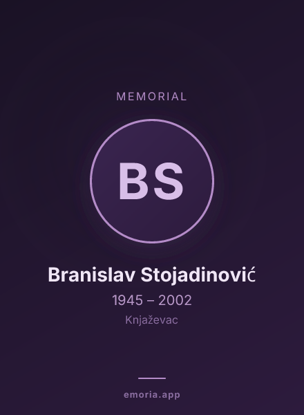 Memorial portrait of Branislav Stojadinović