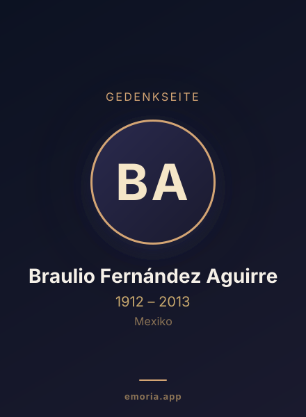 Gedenkportrait von Braulio Fernández Aguirre