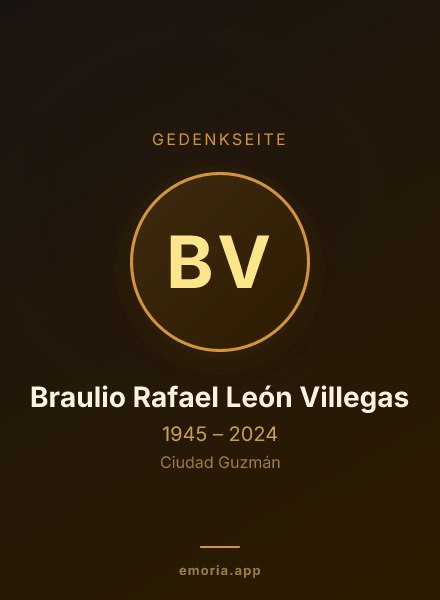 Gedenkportrait von Braulio Rafael León Villegas