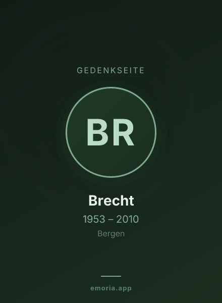 Gedenkportrait von Brecht