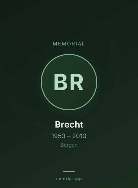 Memorial portrait of Brecht