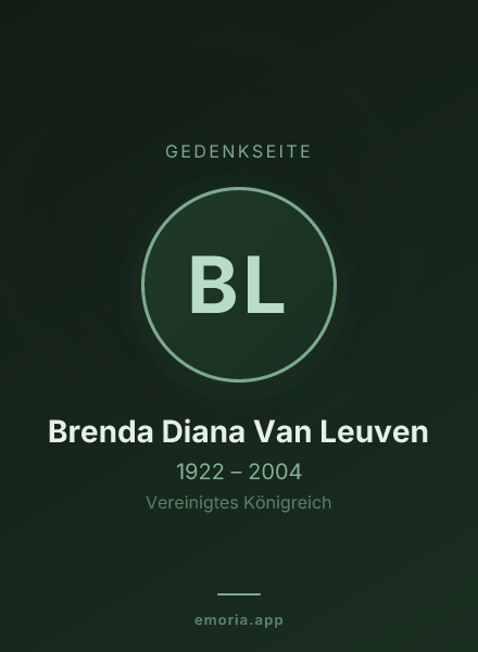 Gedenkportrait von Brenda Diana Van Leuven