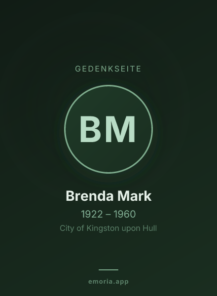 Gedenkportrait von Brenda Mark