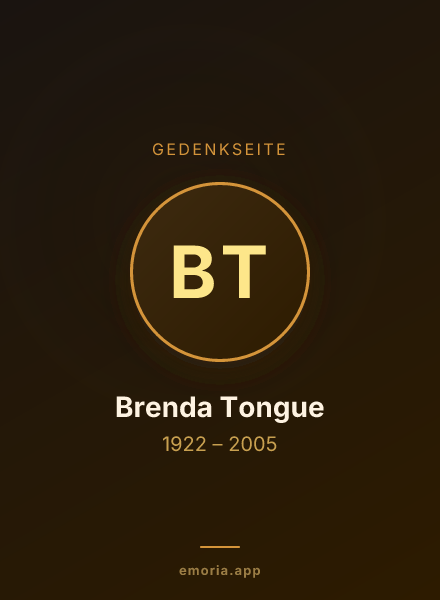 Gedenkportrait von Brenda Tongue