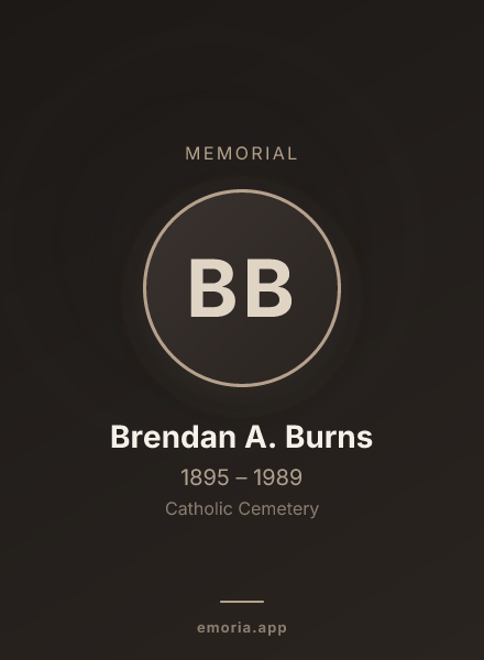 Memorial portrait of Brendan A. Burns