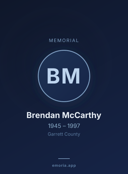 Memorial portrait of Brendan McCarthy