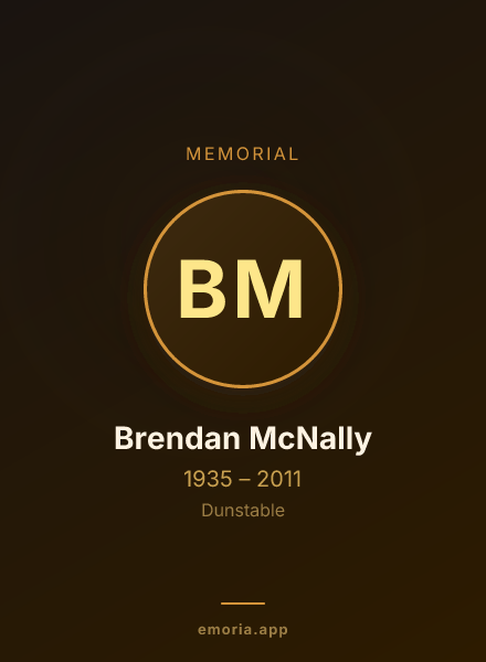 Memorial portrait of Brendan McNally