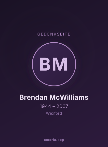 Gedenkportrait von Brendan McWilliams