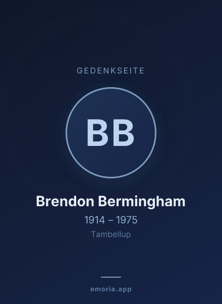 Gedenkportrait von Brendon Bermingham
