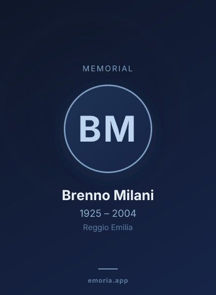Memorial portrait of Brenno Milani