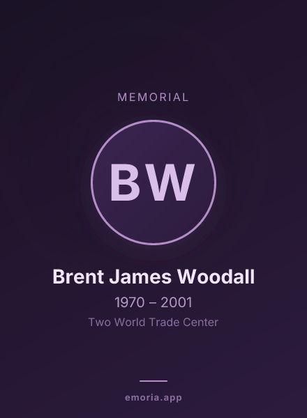 Memorial portrait of Brent James Woodall
