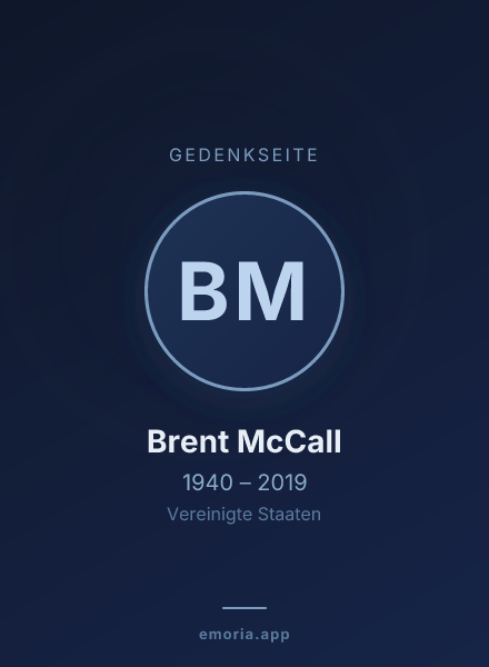 Gedenkportrait von Brent McCall