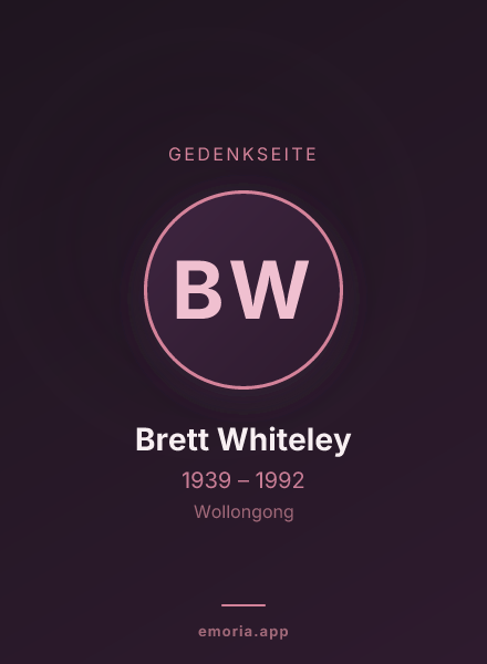 Gedenkportrait von Brett Whiteley